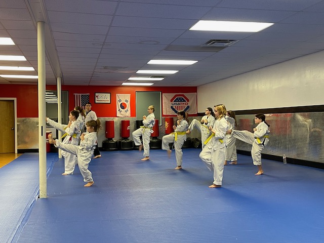 Students participating in class